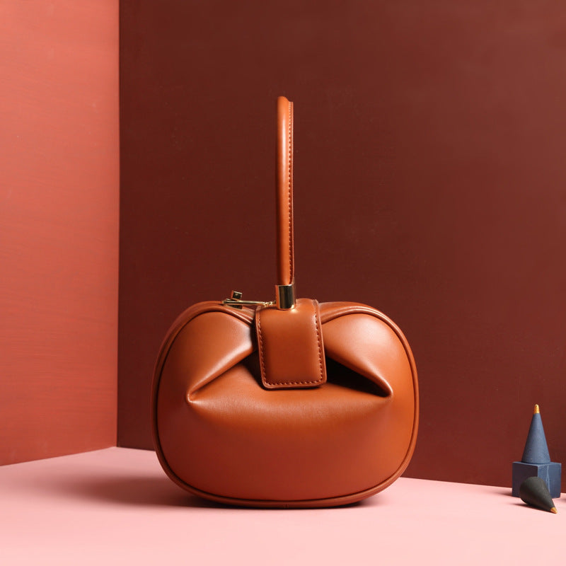 The Fashionable Leather Dumpling Handbag