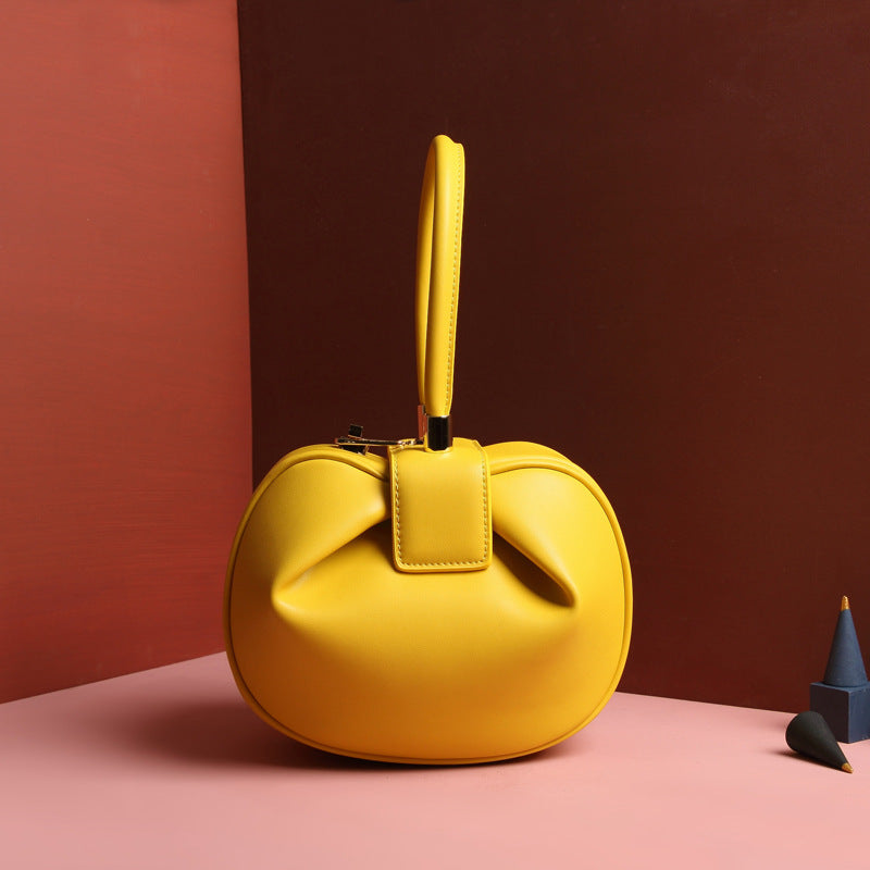 The Fashionable Leather Dumpling Handbag