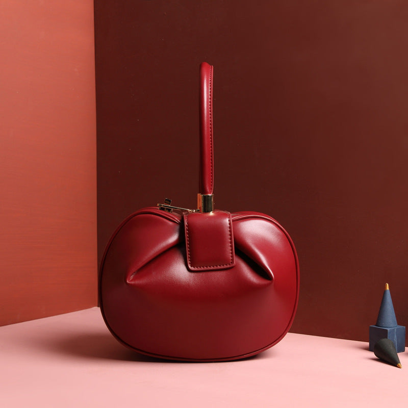 The Fashionable Leather Dumpling Handbag