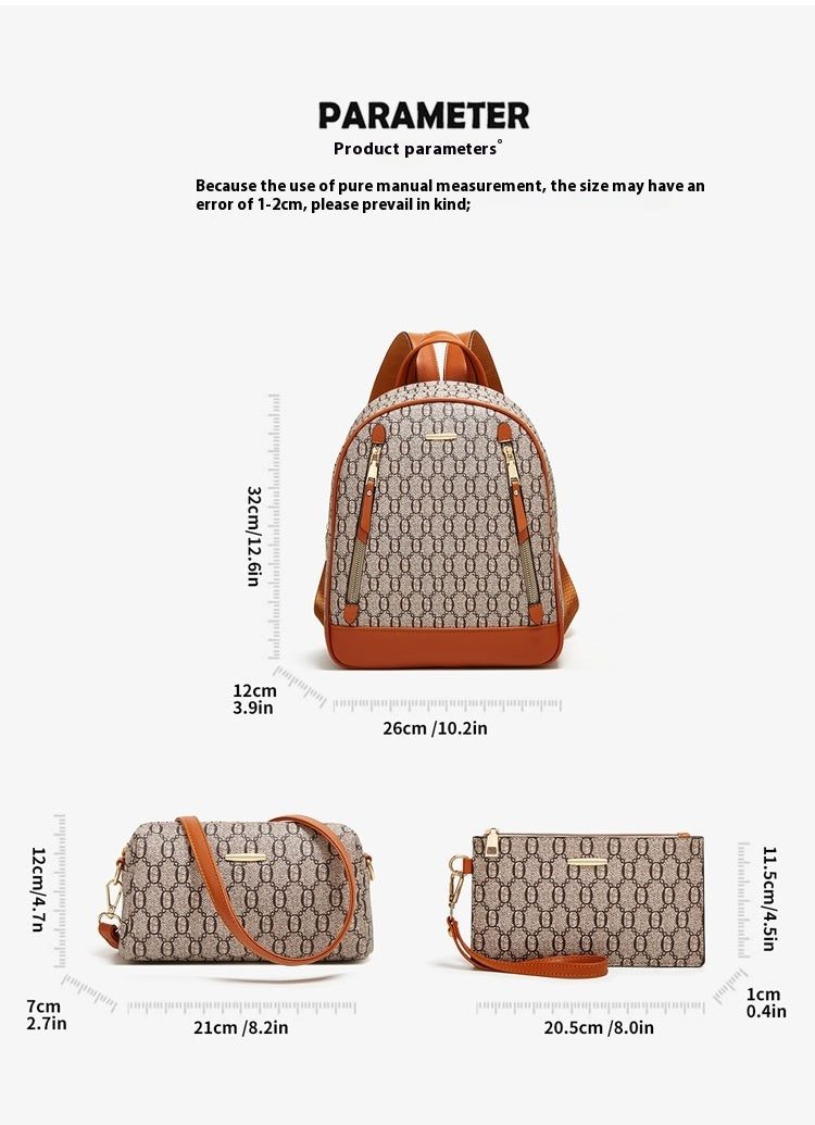 Trends Slingback Multipurpose Backpack Three-piece Set