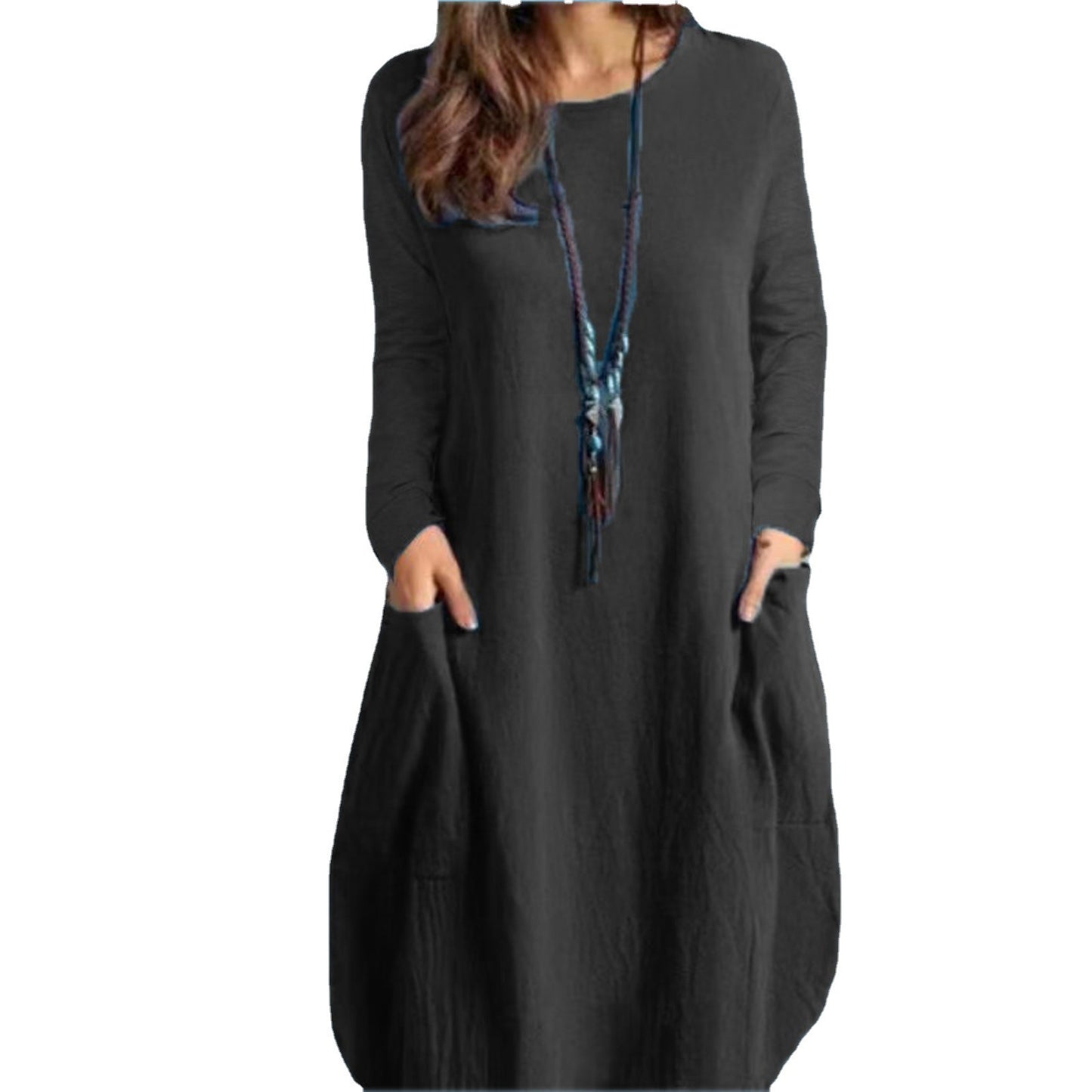 CC's Loose Casual Long Sleeve Dress