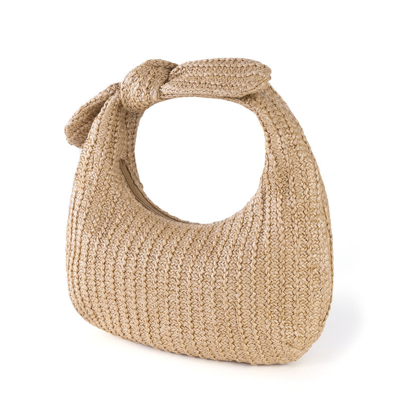 Vacation Straw & Bow Clutch Handbags