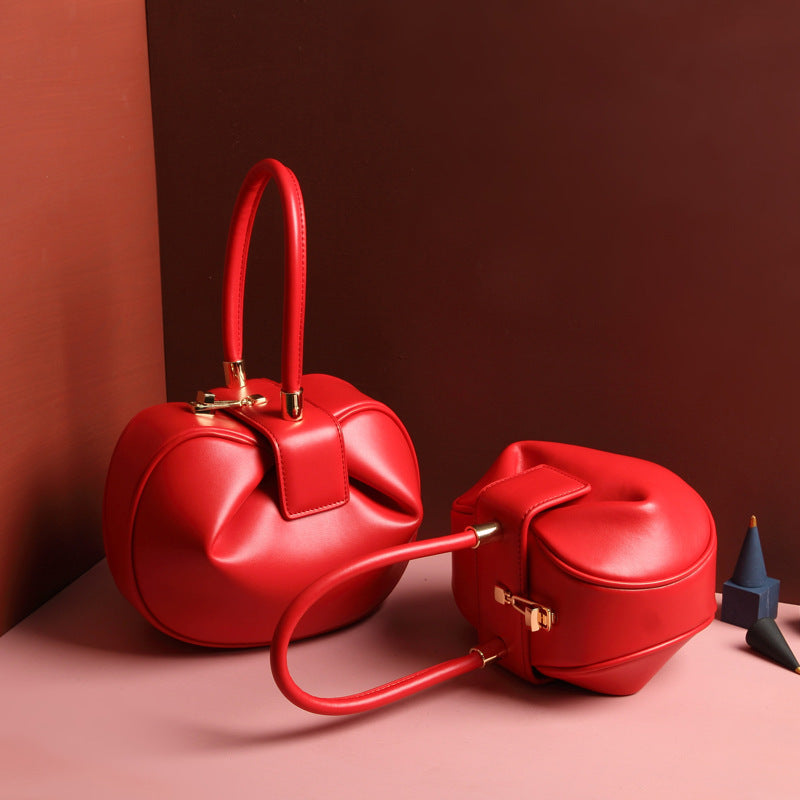 The Fashionable Leather Dumpling Handbag