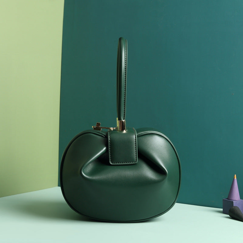 The Fashionable Leather Dumpling Handbag