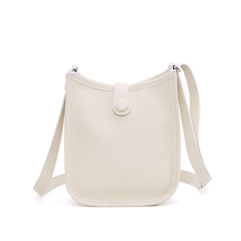 Litchi Stria Leather Crossbody Handbags