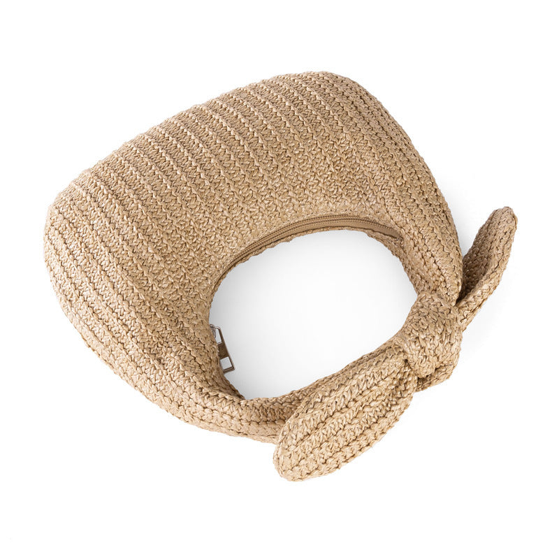 Vacation Straw & Bow Clutch Handbags