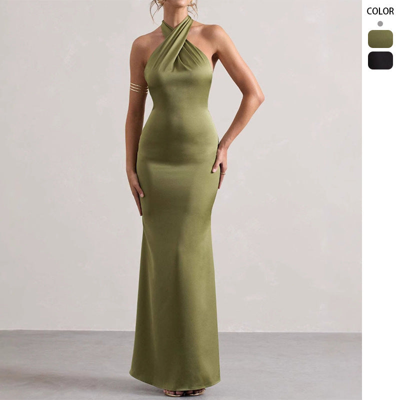 Women's Halter Fashion Slim Fit Dress