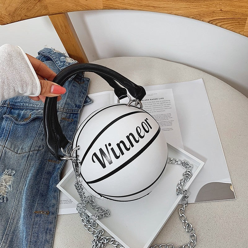 In The League Basketball Handbags-white