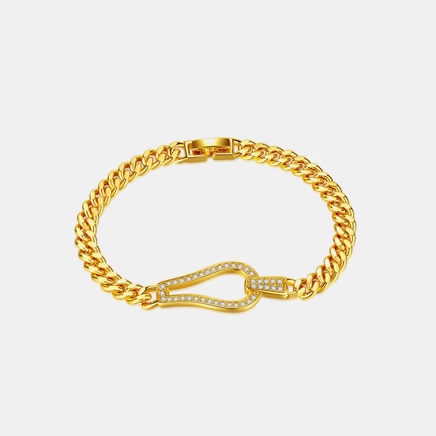 She Pretty Gold-Plated Inlaid Zircon Bracelet