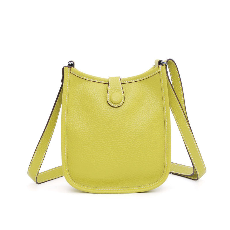 Litchi Stria Leather Crossbody Handbags