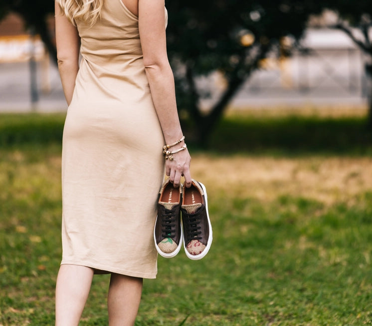 Coffee Burlap Low Top Sneakers