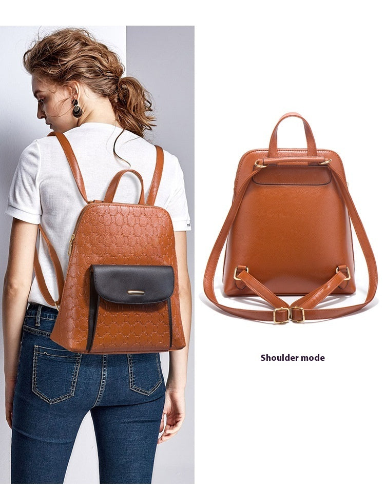 Diagonal Cross Four Piece Large Capacity Fashion Backpack Set