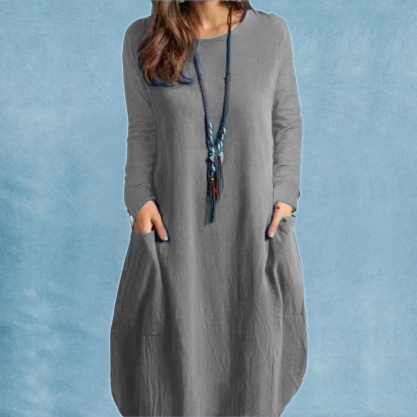 CC's Loose Casual Long Sleeve Dress
