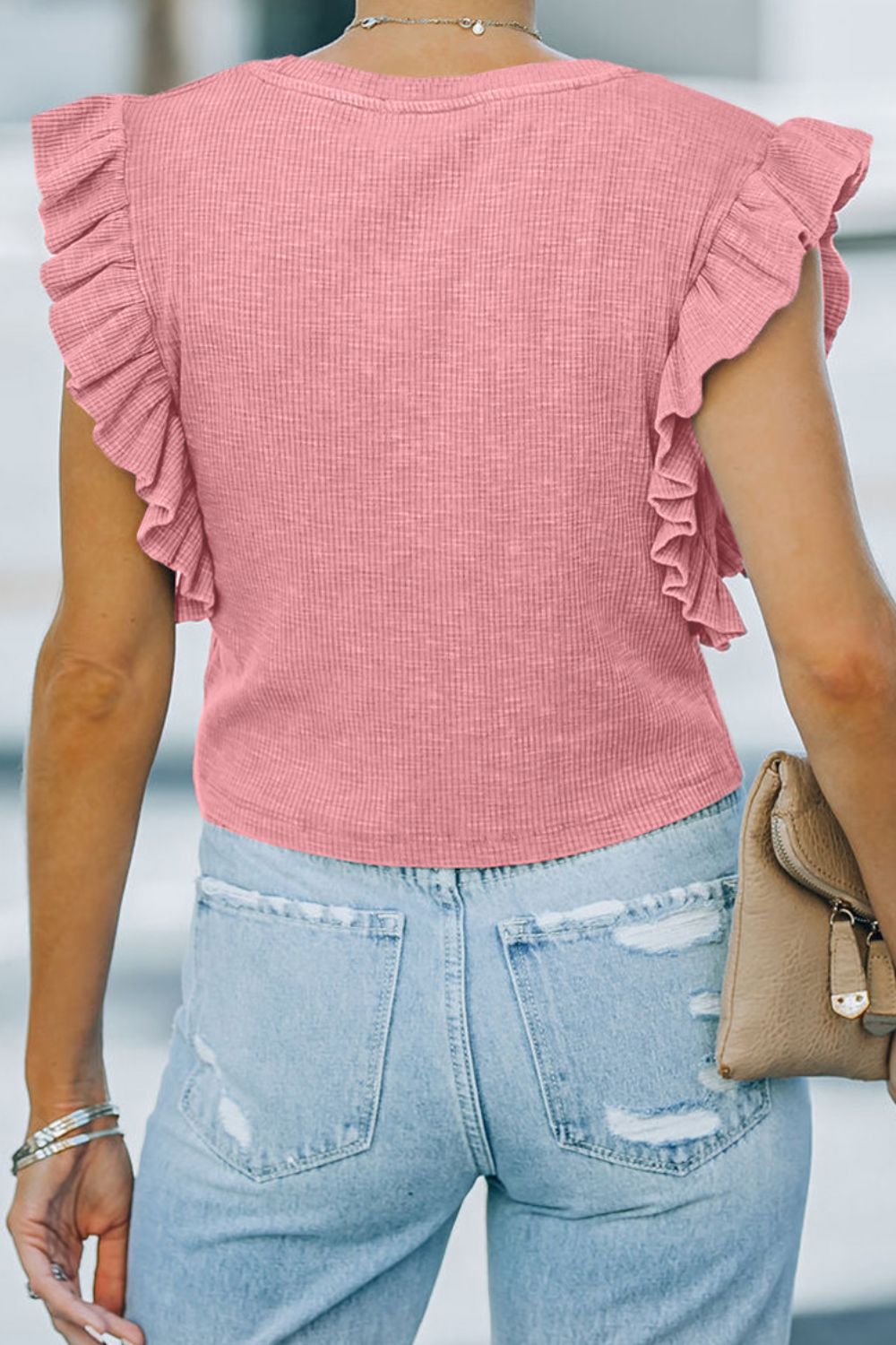 Sweet Blush Cap Sleeve Blouse