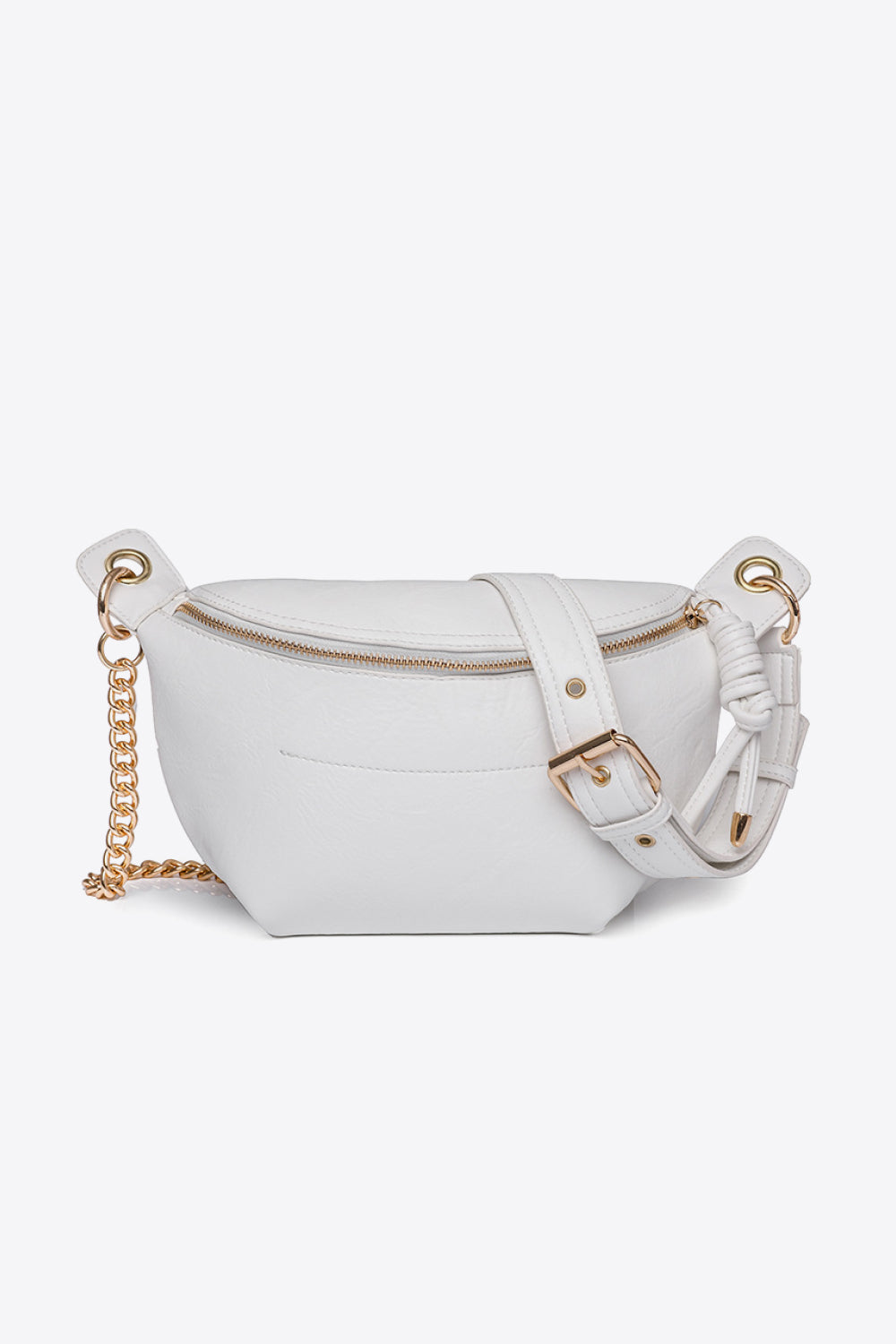 Faux Leather Chain Strap Crossbody Bag