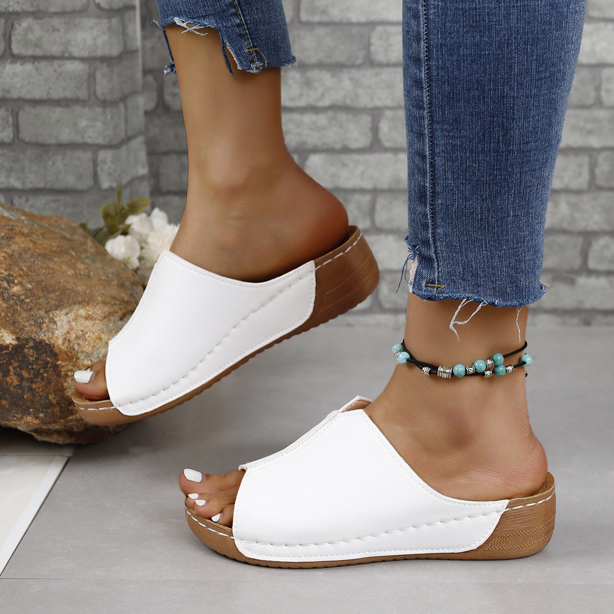 Urban Split Vegan Leather Open Toe Sandals
