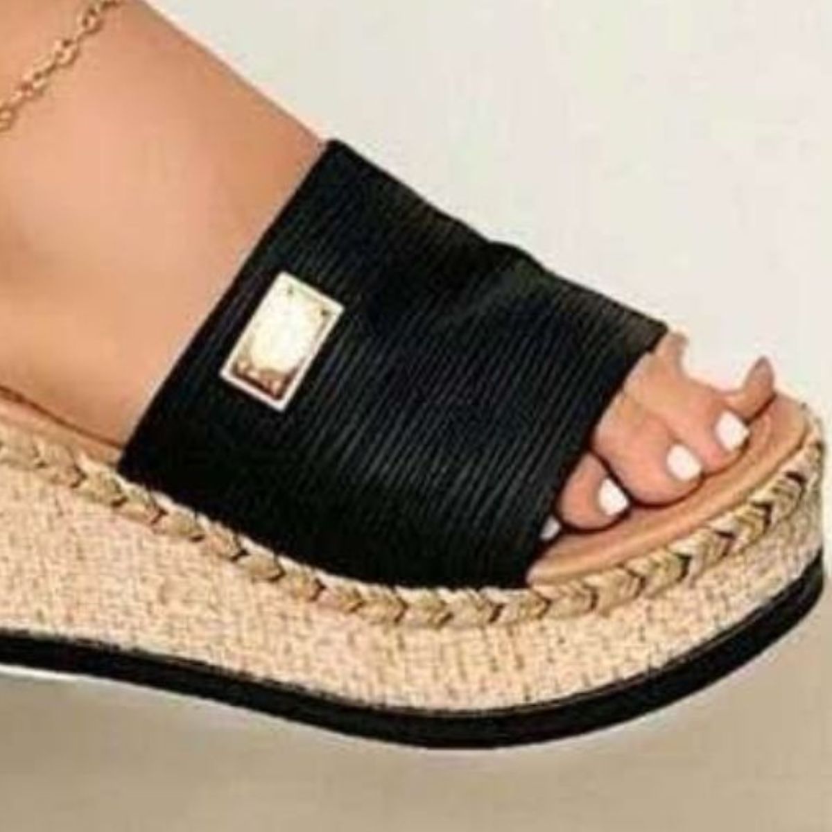 City Faux Leather Open Toe Wedge Heel Sandals