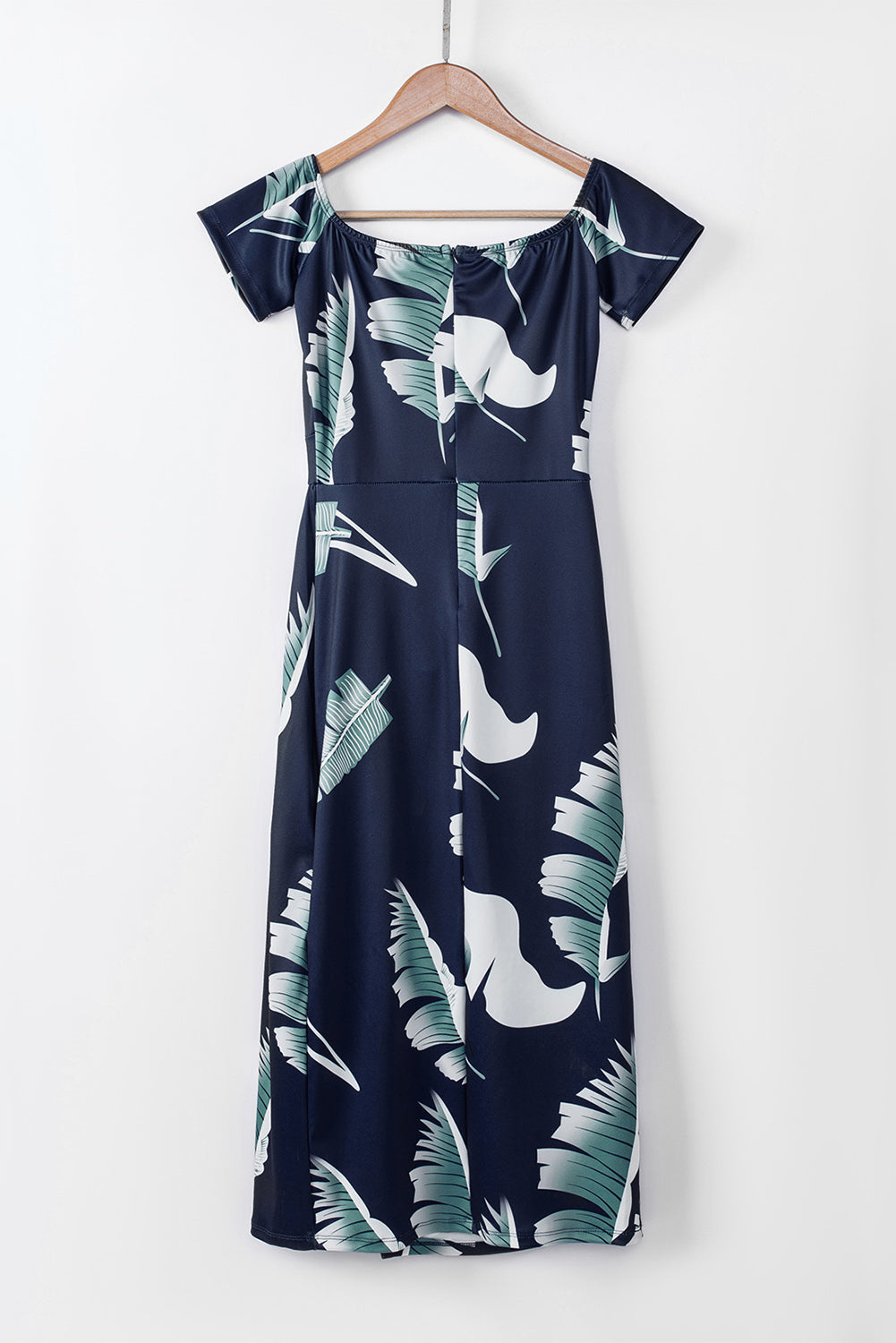 Printed Off-Shoulder Midi Dress