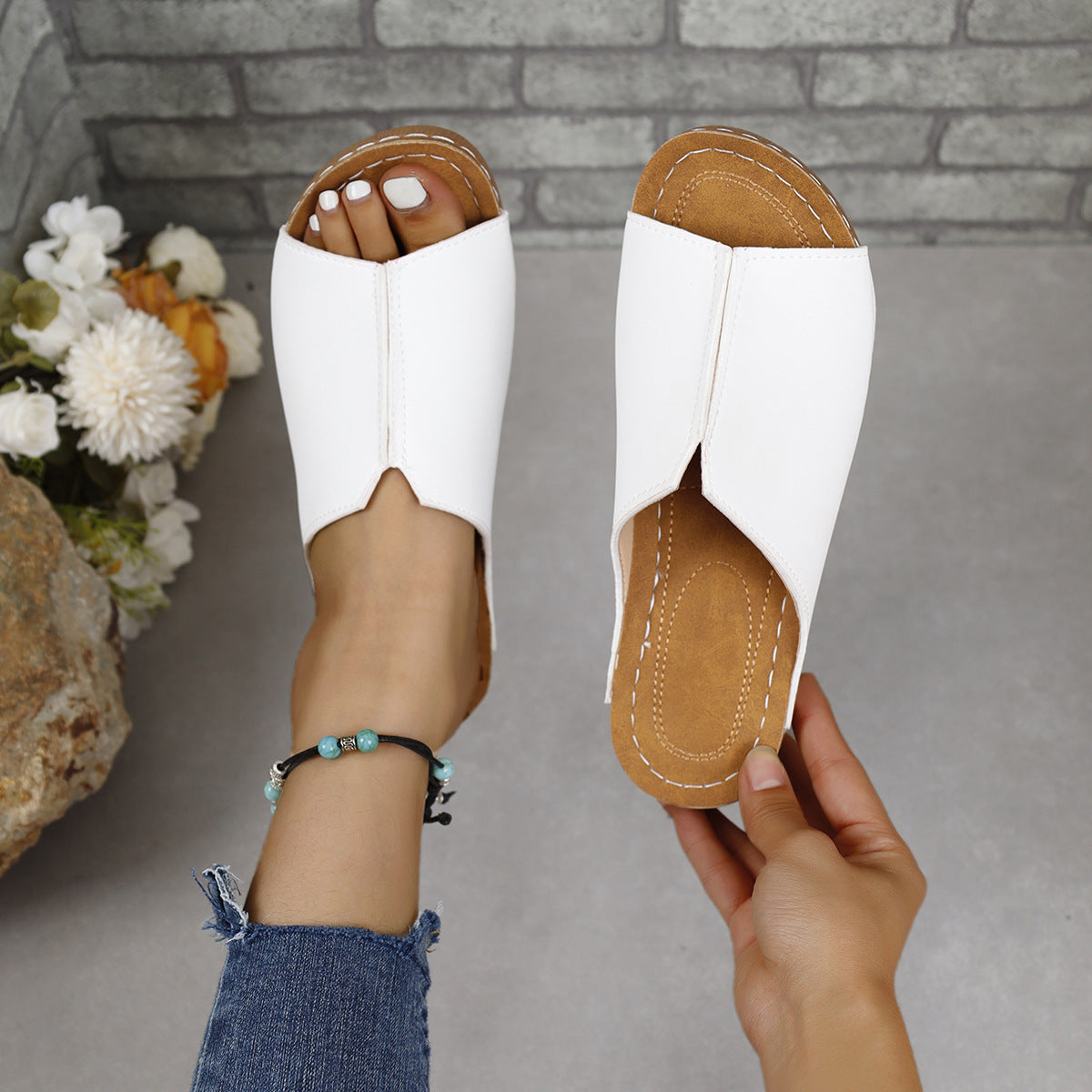 Urban Split Vegan Leather Open Toe Sandals