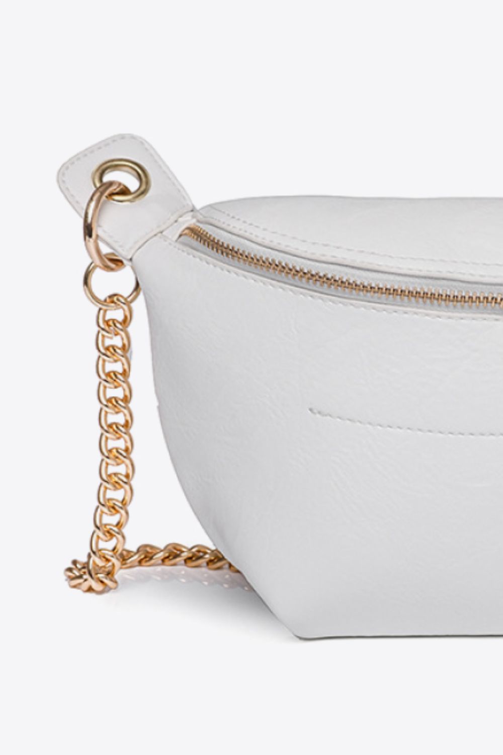 Faux Leather Chain Strap Crossbody Bag