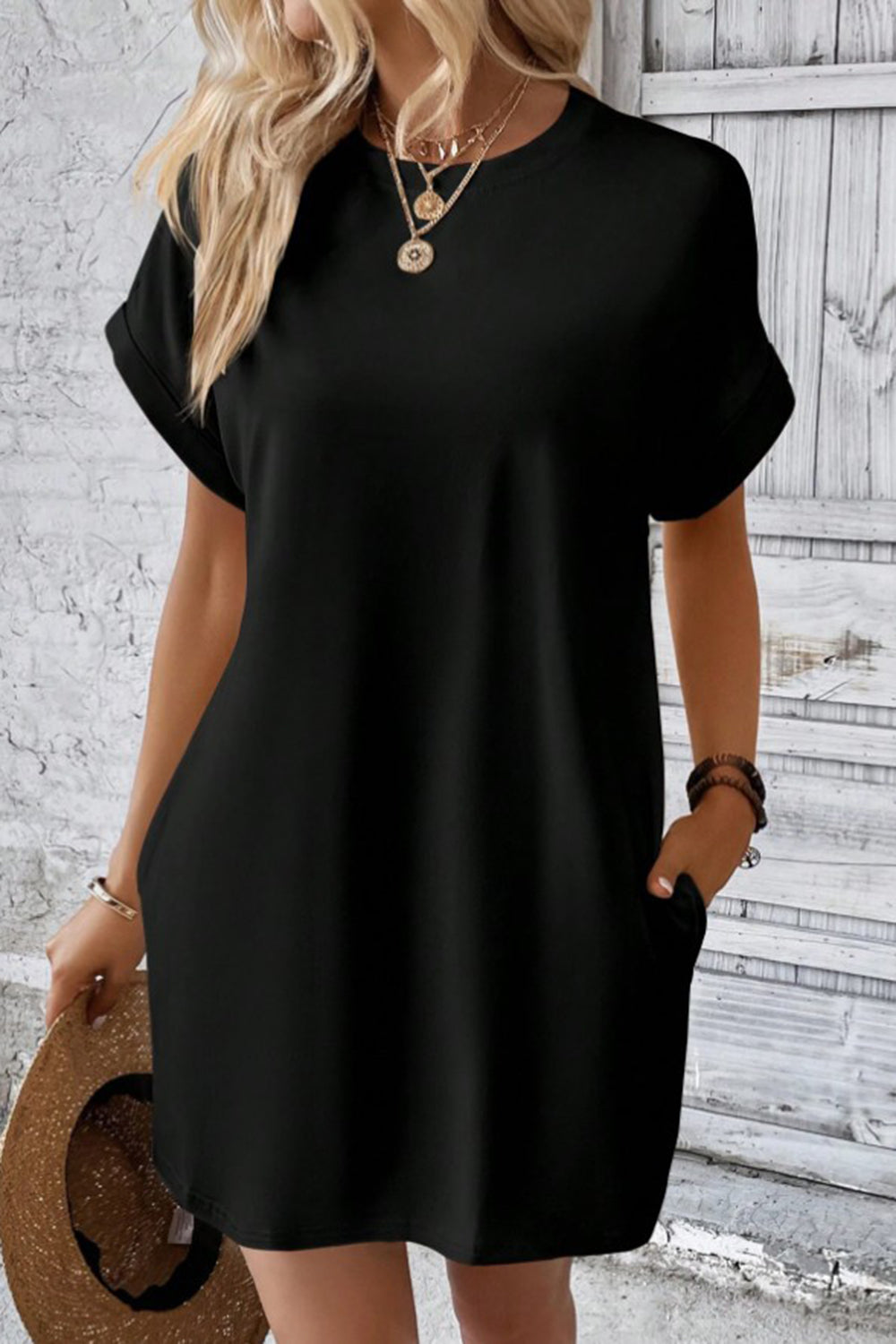 Casual Pocket Mini Dress