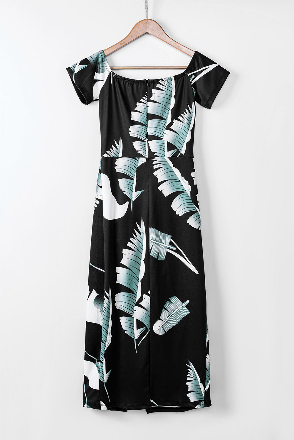 Printed Off-Shoulder Midi Dress