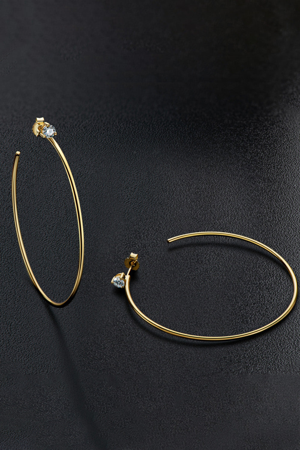 Baeful 925 Sterling Silver Moissanite Hoop Earrings