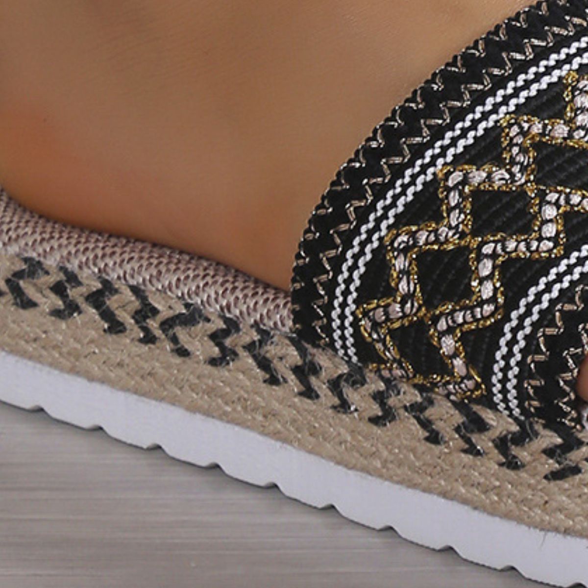 AZ Pattern Open Toe Platform Sandals