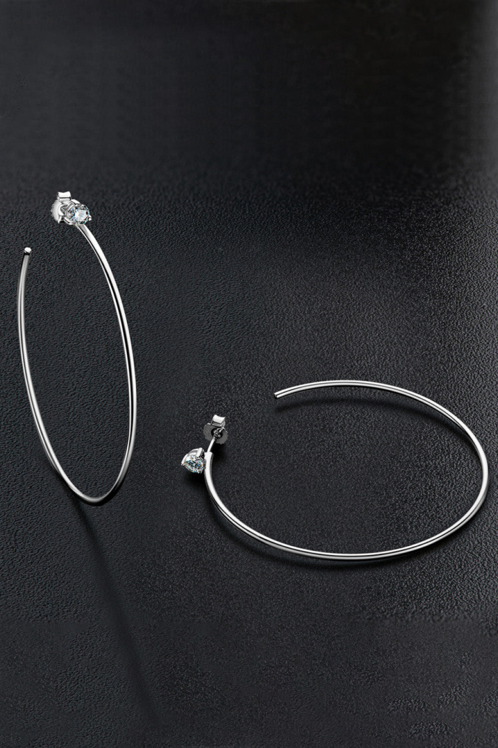 Baeful 925 Sterling Silver Moissanite Hoop Earrings