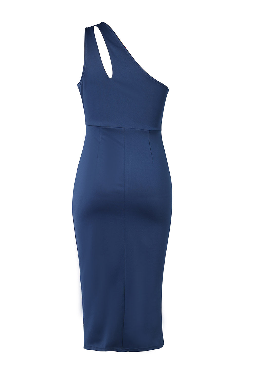 Ruched Single Shoulder Cutout Dress