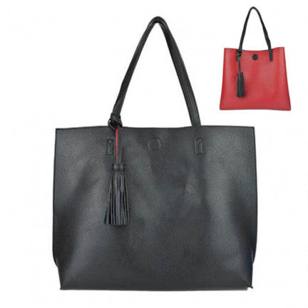 Reversible Two in One Tote With Crossbody Purse!