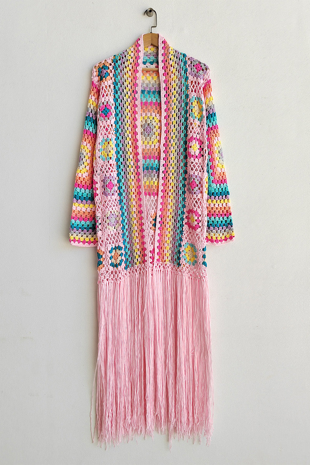 Boho Fringe Crochet Maxie Cardigan