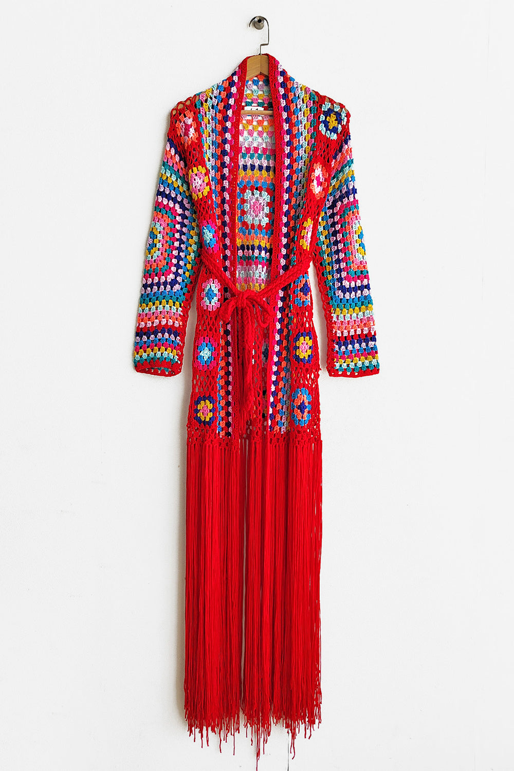 Boho Fringe Crochet Maxie Cardigan