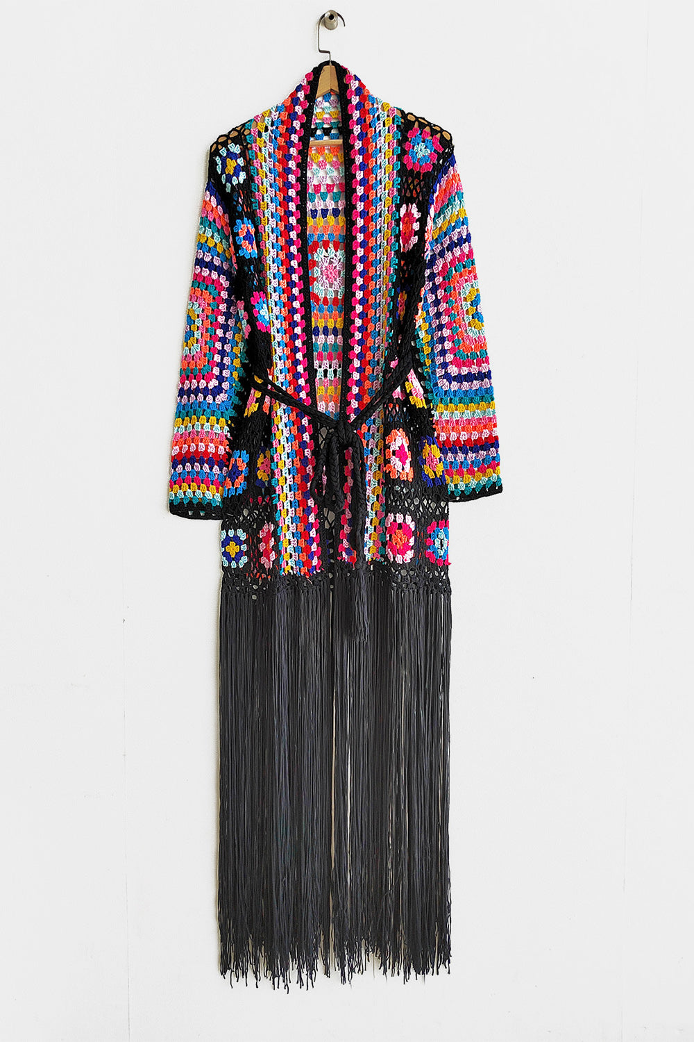 Boho Fringe Crochet Maxie Cardigan