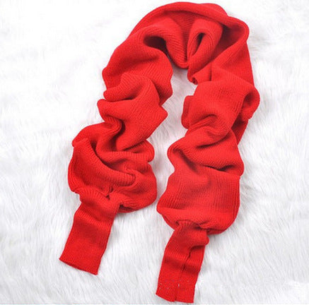 Women's Knitted Scarf Shawl With Sleeves