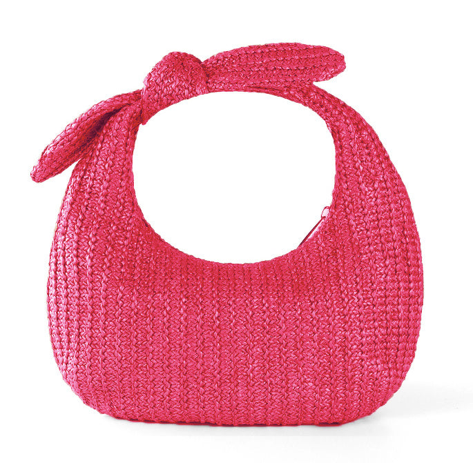 Vacation Straw & Bow Clutch Handbags