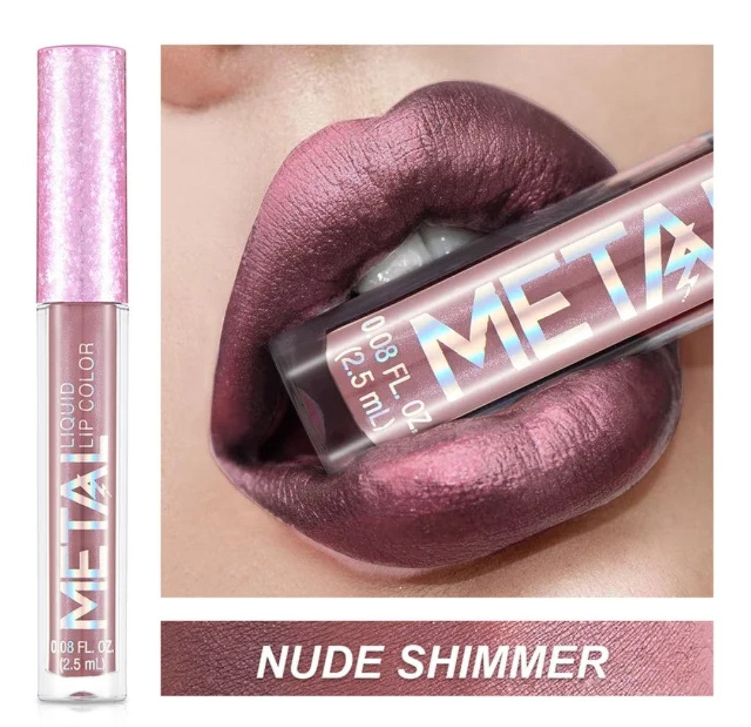 Matte Glitter Liquid Lip Gloss By Metal