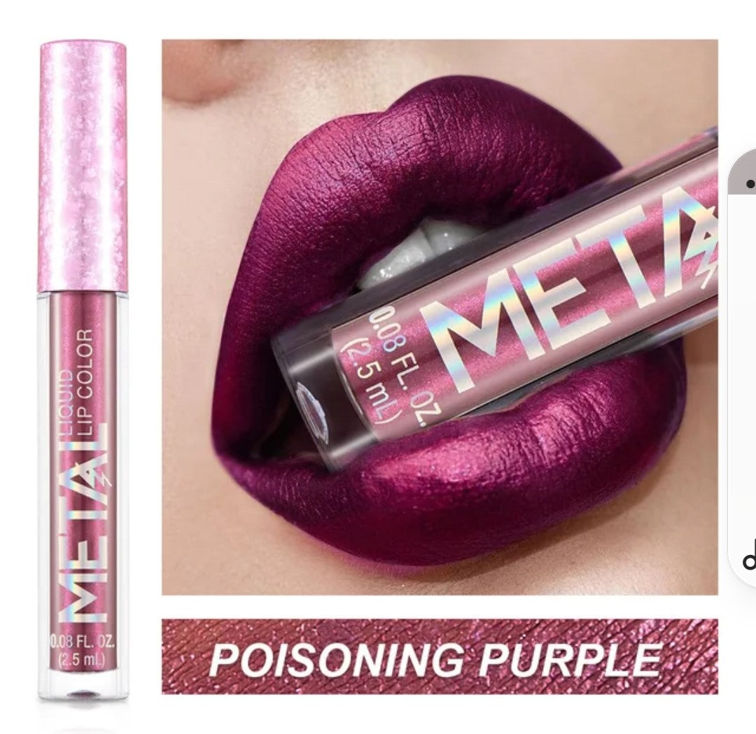 Matte Glitter Liquid Lip Gloss By Metal