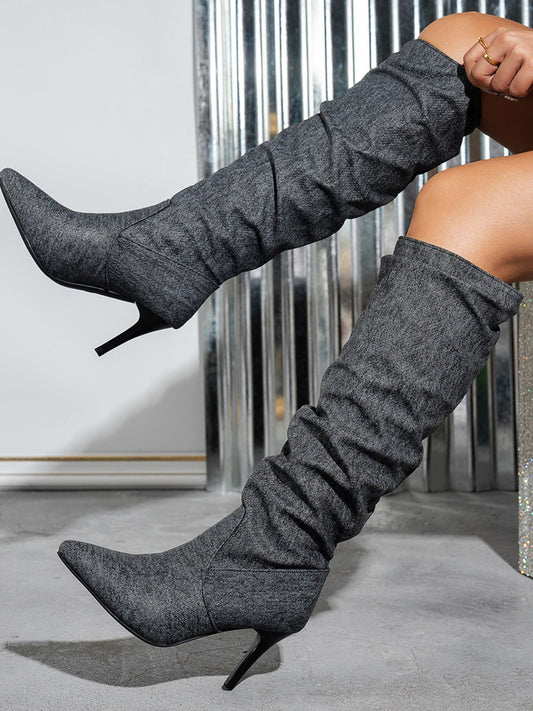 Rock The Look Point Toe Stiletto Boots