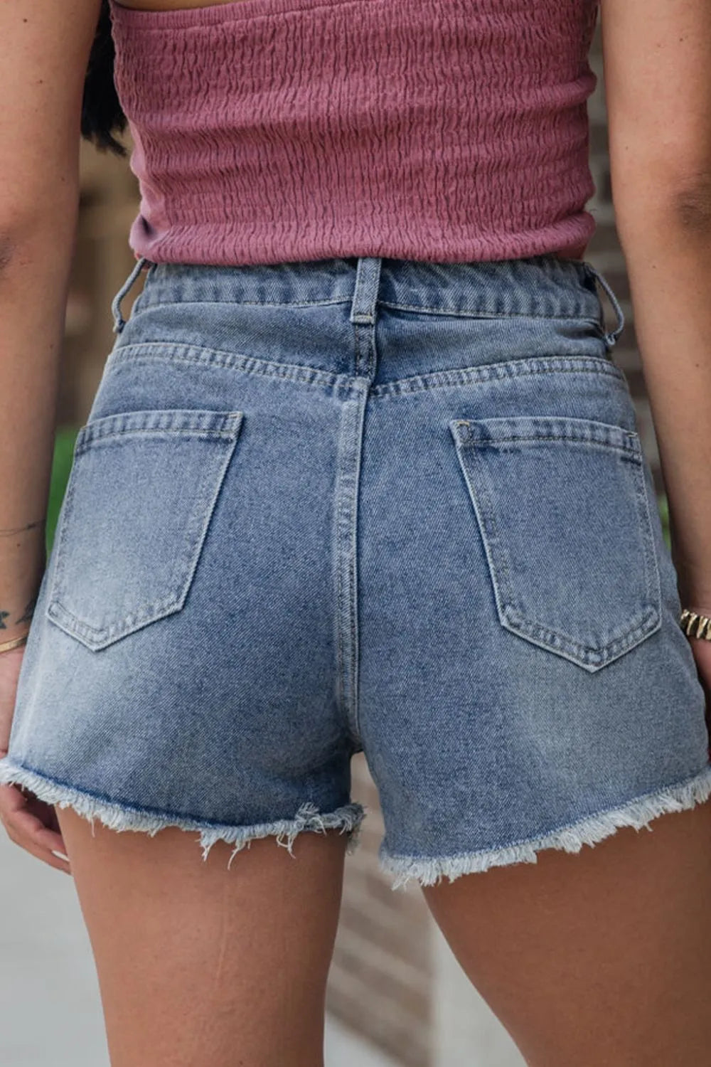 Denim and Pearls Shorts