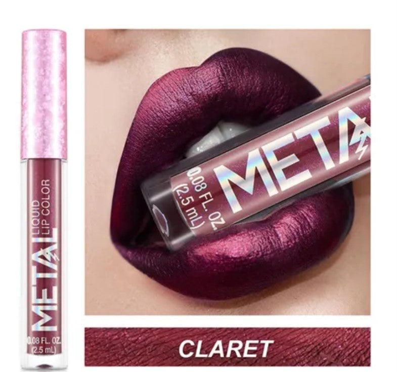 Matte Glitter Liquid Lip Gloss By Metal