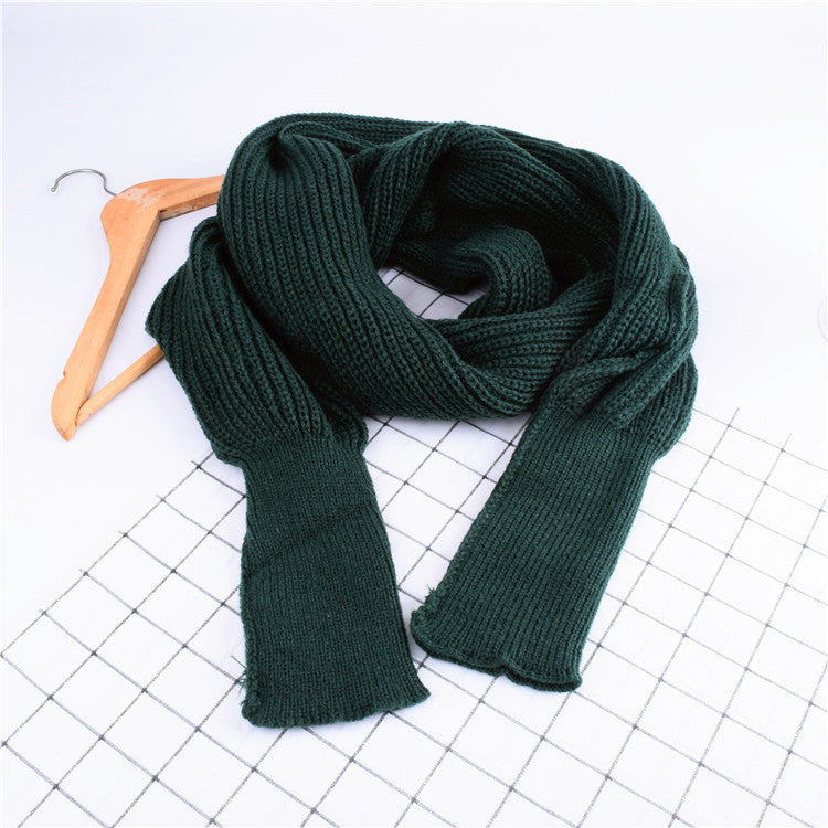 Women's Knitted Scarf Shawl With Sleeves