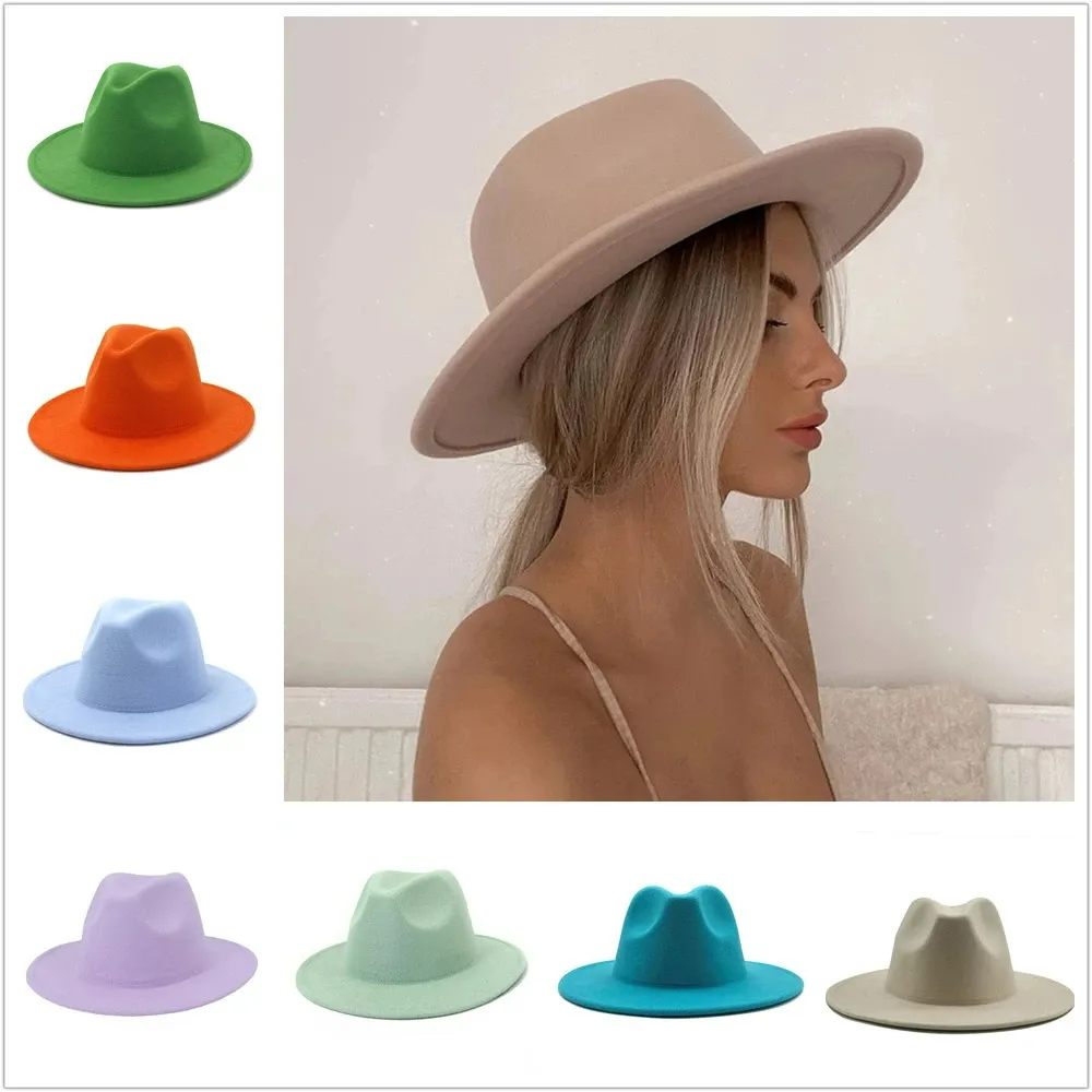 Women's Retro Solid Color Fedora