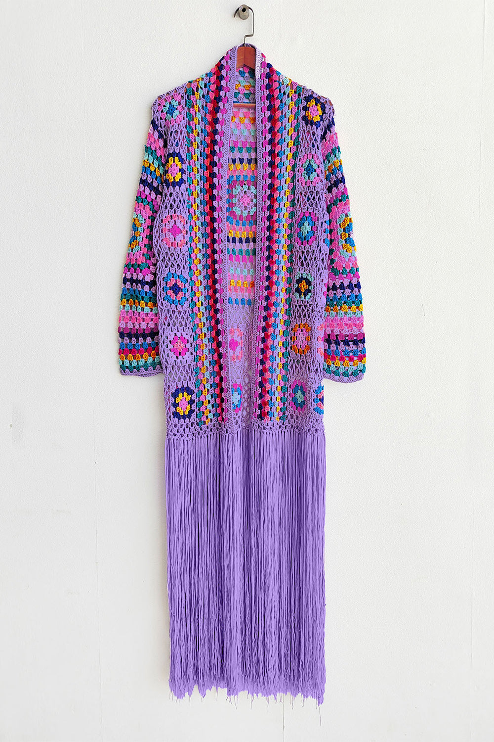 Boho Fringe Crochet Maxie Cardigan