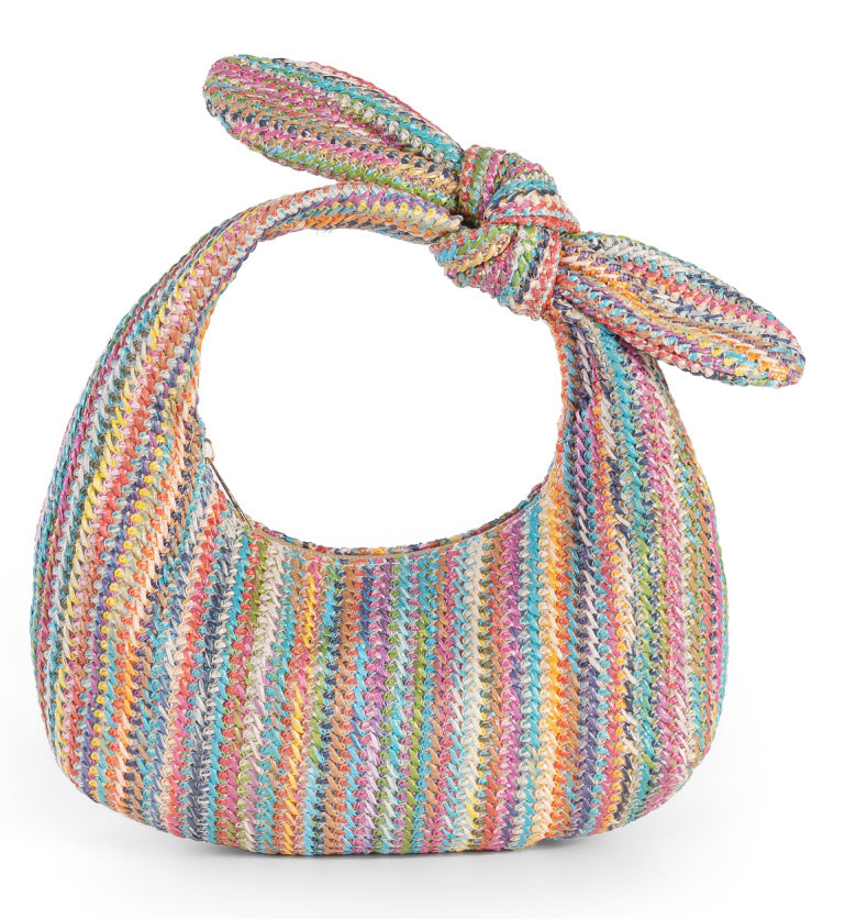 Vacation Straw & Bow Clutch Handbags