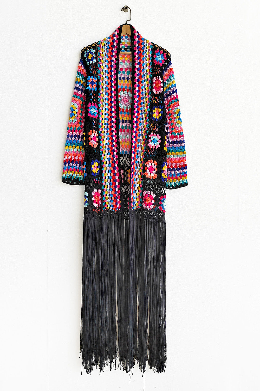 Boho Fringe Crochet Maxie Cardigan