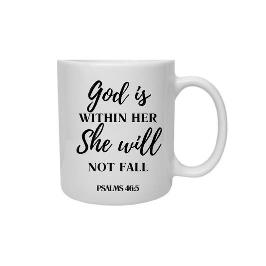 "God is within her She will not fall"  Coffee Mug