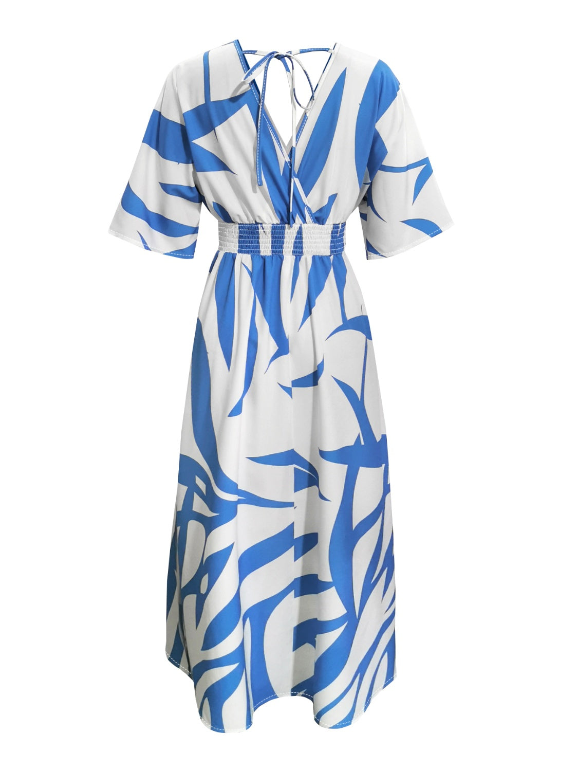 Abstract Surplice Maxi Dress