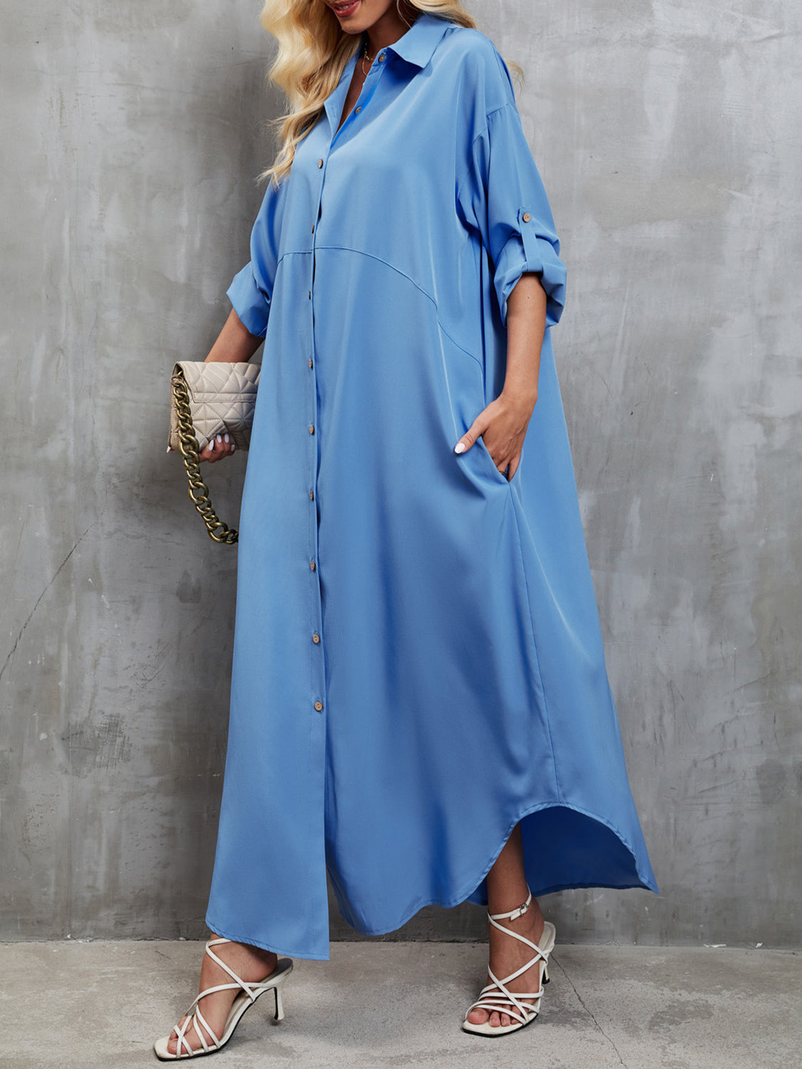 Denim Oversize Shirt Dress