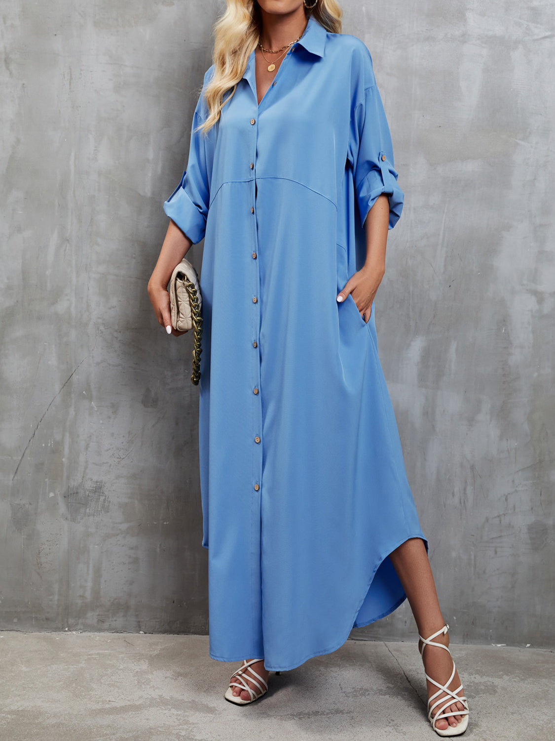 Denim Oversize Shirt Dress